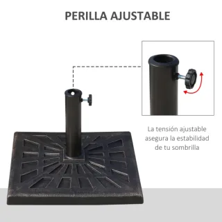 Base para sombrilla de metal