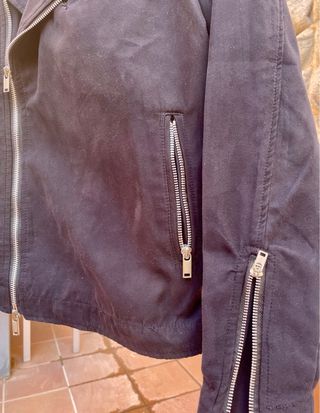 Cazadora biker de antelina