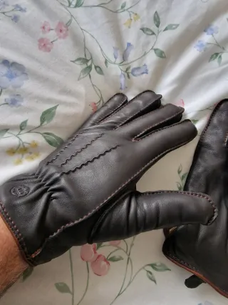 Guantes Massimo Dutti Piel Marrón Talla XL