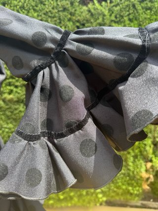 Traje Flamenca Negro Lunares Talla 40-42