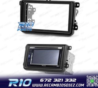MARCO NEGRO RADIO 2-DIN PARA SEAT ALTEA LEON TOLEDO SKODA FA