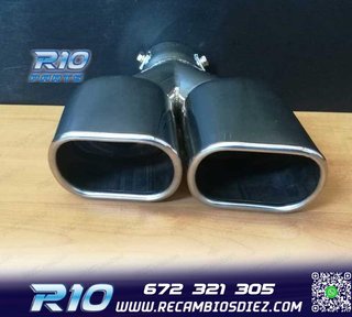 COLA ESCAPE DOBLE RECTANGULAR ACERO INOX