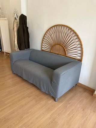 Sofá Ikea gris tela semi nuevo