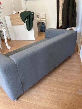Sofá Ikea gris tela semi nuevo