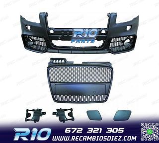 PARAGOLPES DELANTERO AUDI A4 04-07 LOOK RS4 NEGRO