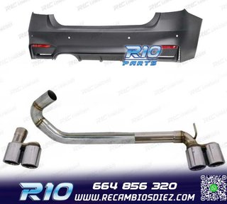 PARAGOLPES TRASERO BMW F30 LOOK M3 + KIT ESCAPE
