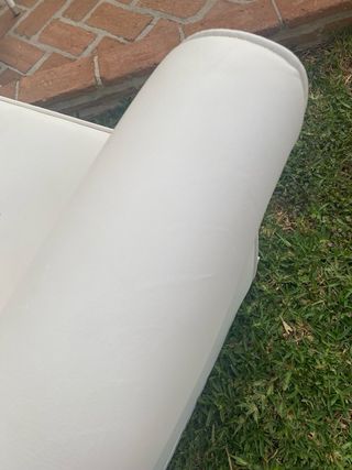 Sillón blanco de tela