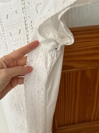 Vestido blanco de encaje 100% algodón