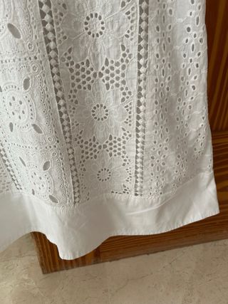 Vestido blanco de encaje 100% algodón