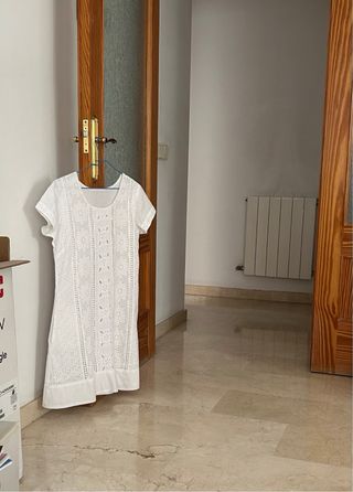 Vestido blanco de encaje 100% algodón