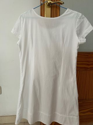 Vestido blanco de encaje 100% algodón