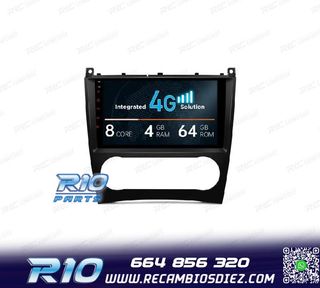 RADIO GPS ANDROID 13 PARA MERCEDES CLASE C W203 CLK W209 G W