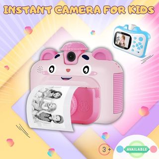 Cámara Fotos Infantil Instantánea Rosa