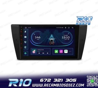 RADIO GPS ANDROID 14 BMW E90 E91 E92 E93 PANTALLA 9" TACTIL