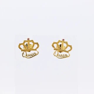 Pendientes Corona Queen Dorados