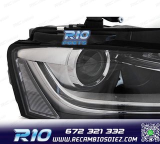 FAROS AUDI A4 B8 12-15 DRL NEGROS