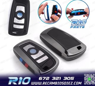 FUNDA CARCASA LLAVE BMW CUADRADA GRIS