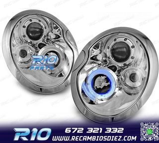 FAROS MINI COOPER 01-04 OJOS ANGEL CROMADOS