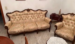 Sofá y 2 sillones estilo Francés