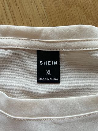 Camiseta Shein Hombre Talla XL crema