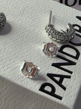Aritos Pandora Plata Pave