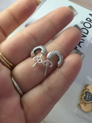 Aritos Pandora Plata Pave