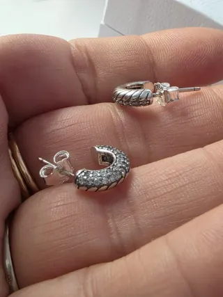 Aritos Pandora Plata Pave