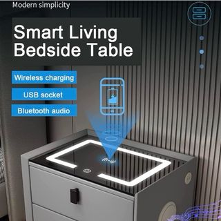 Mesita Noche Inteligente Carga USB
