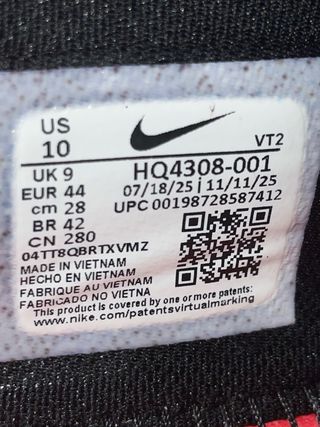 Nike Mind 002 EU 44 Negro/Naranja