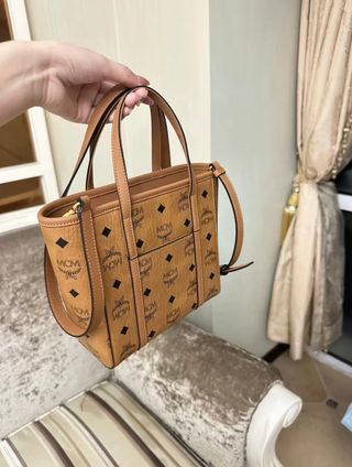 Bolso de Compras MCM Visetos Auténtico, Diseño Clá