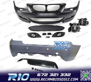 KIT CARROCERIA BMW E60 03-07 LOOK M5 PDC SRA + NIEBLAS ABS