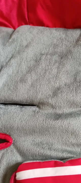 Funda cochecito bebé calentita rayas y conejito