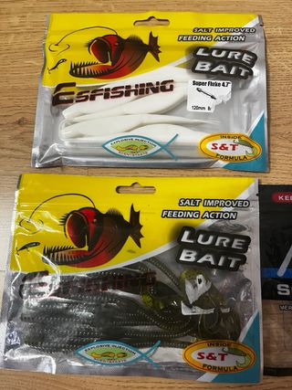 Lote señuelos blandos pesca black bass