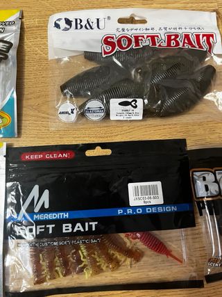 Lote señuelos blandos pesca black bass