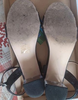 Sandali neri Cassis Cote D'Azur con tacco traspare