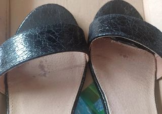 Sandali neri Cassis Cote D'Azur con tacco traspare