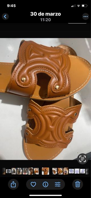 Sandalias planas marrones talla 36