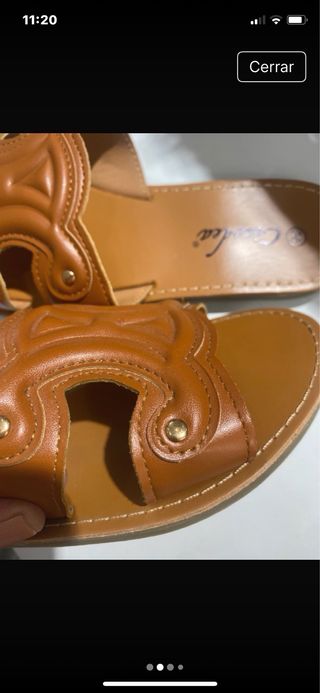 Sandalias planas marrones talla 36