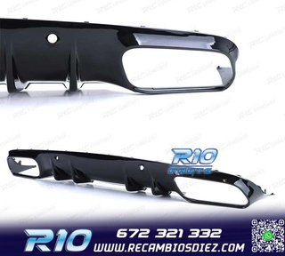 DIFUSOR MERCEDES CLASE C C205 COUPE 14-18 LOOK AMG PDC + COL