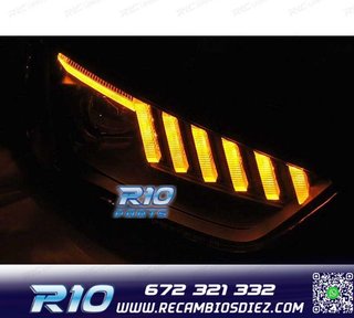 FAROS AUDI A4 B8 12-15 XENON + LED DINÁMICO NEGRO