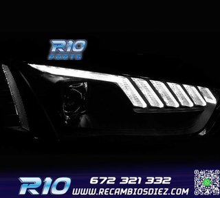 FAROS AUDI A4 B8 12-15 XENON + LED DINÁMICO NEGRO