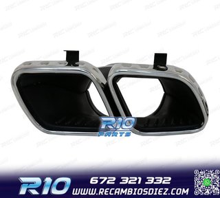 COLAS DE ESCAPE MERCEDES GLE W167 19- LOOK AMG GLE63 CROMO