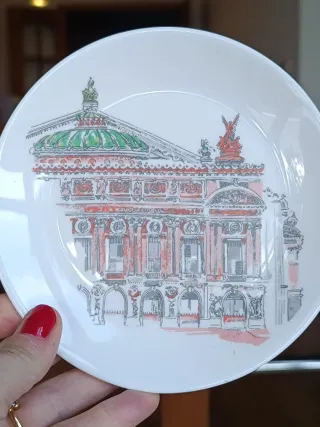 6 piattini con viste di Parigi