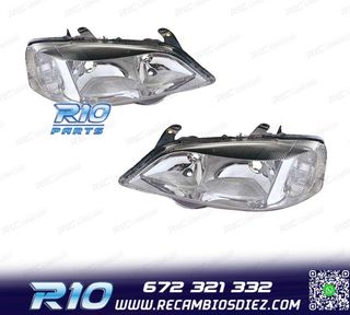FAROS PARA OPEL ASTRA G 98-04 FONDO CROMO
