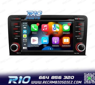 RADIO GPS ANDROID 12 AUDI A3 8P 8PA USB GPS TACTIL HD OCTA-C