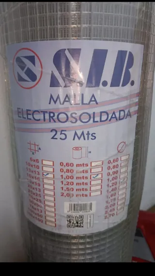 Malla Electrosoldada S.I.B. 25 Mts