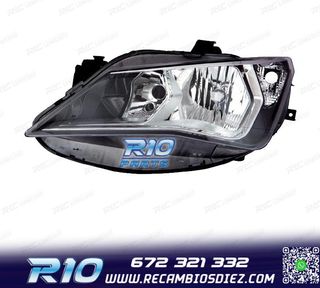 FARO IZQ PARA SEAT IBIZA 12-17 FONDO OSCURO + CROMO