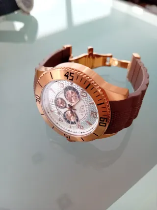 Reloj BEST dorado y marrón