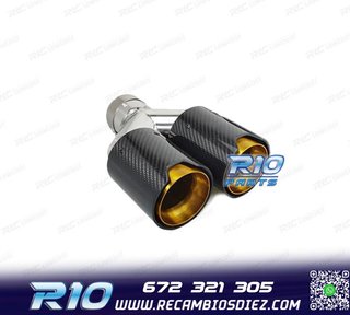 COLA ESCAPE IZQ BMW LOOK M PERFORMANCE DORADO CARBONO