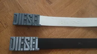 Cinturón Diesel Negro y Plateado